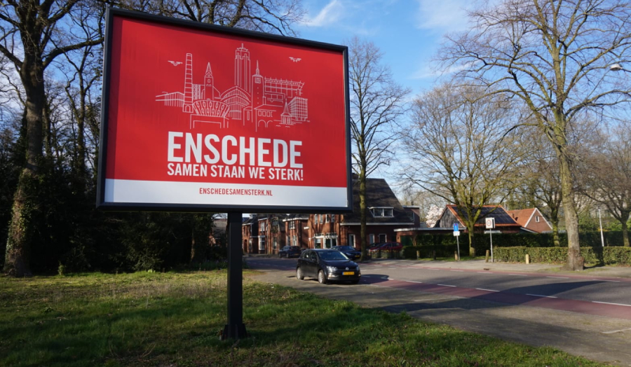 Enschede samen staan we sterk billboard